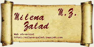 Milena Zalad vizit kartica